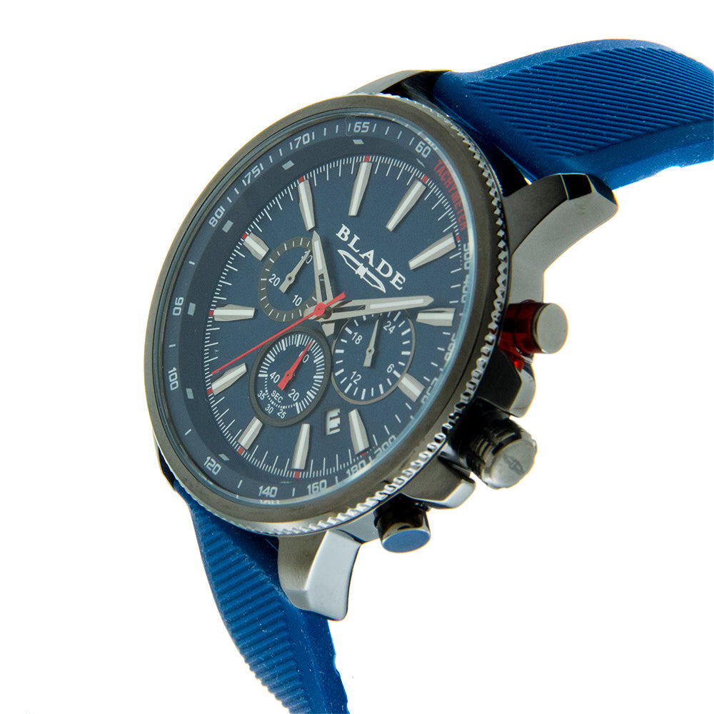 BLADE Verve Gun 3564G5ABB SS Case & Silicone Strap Chronograph Men's Watch
