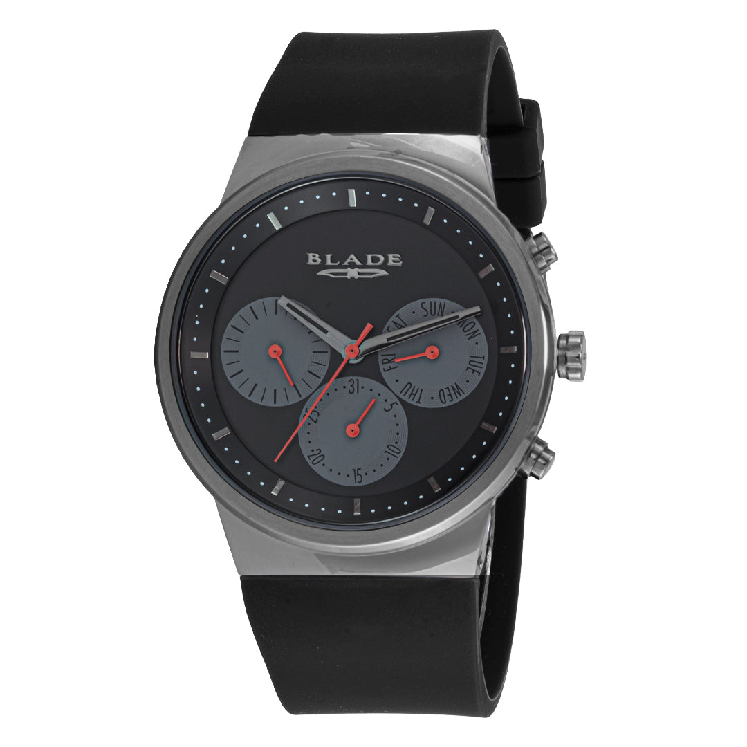 BLADE Indie Gun 3565G5ANN PVD Gun Plated SS Case and Silicon Strap Watch