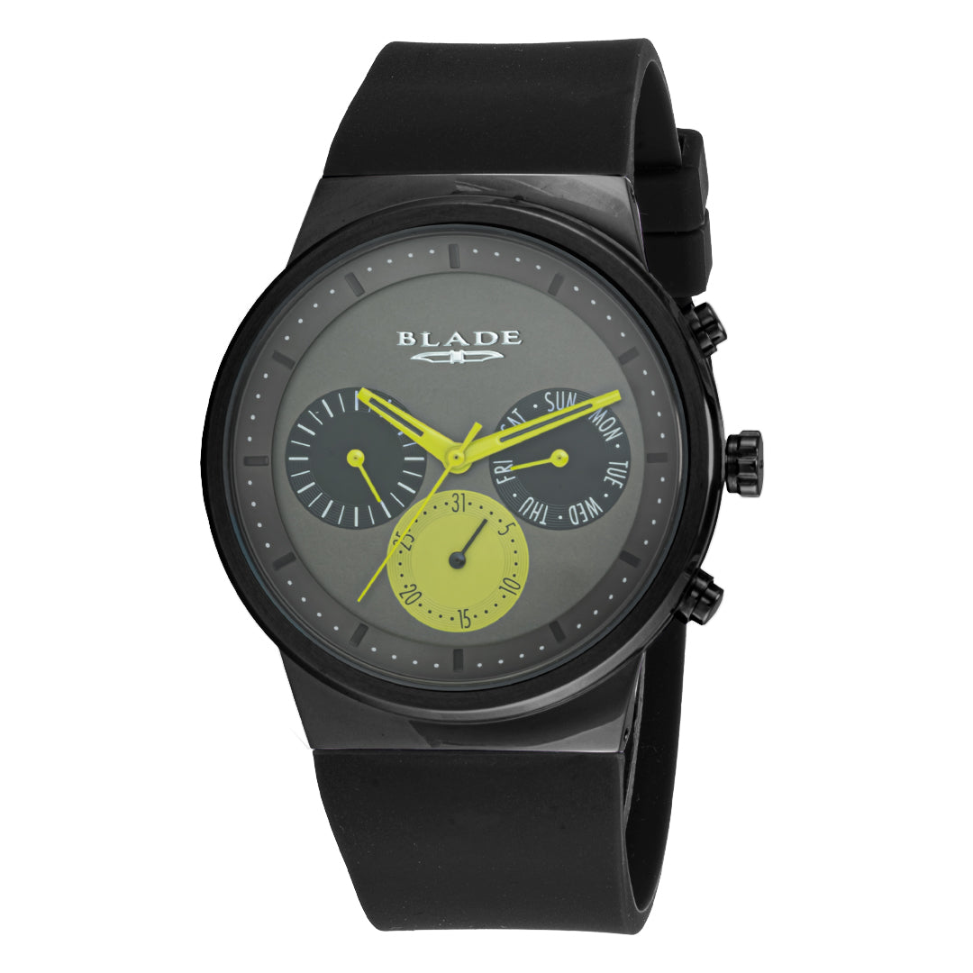 BLADE Indie Noir 3565G5NNN PVD Black Plated SS Case and Silicon Strap Men's Watch