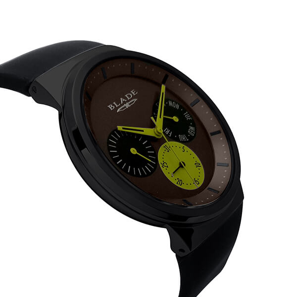BLADE Indie Noir 3565G5NNN PVD Black Plated SS Case and Silicon Strap Men's Watch