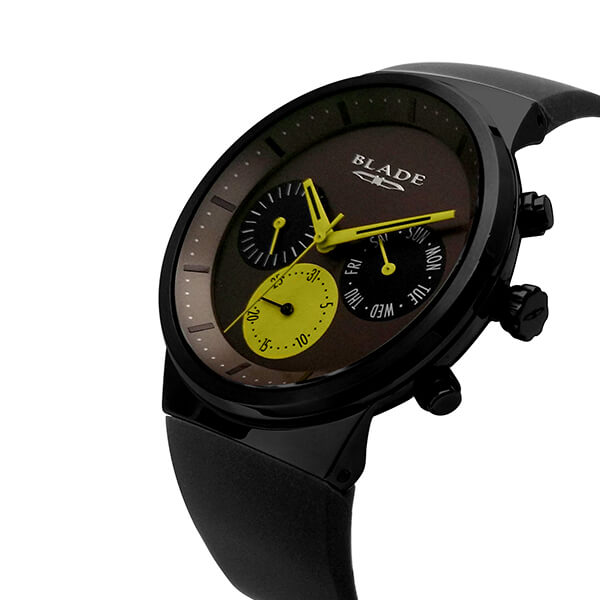BLADE Indie Noir 3565G5NNN PVD Black Plated SS Case and Silicon Strap Men's Watch