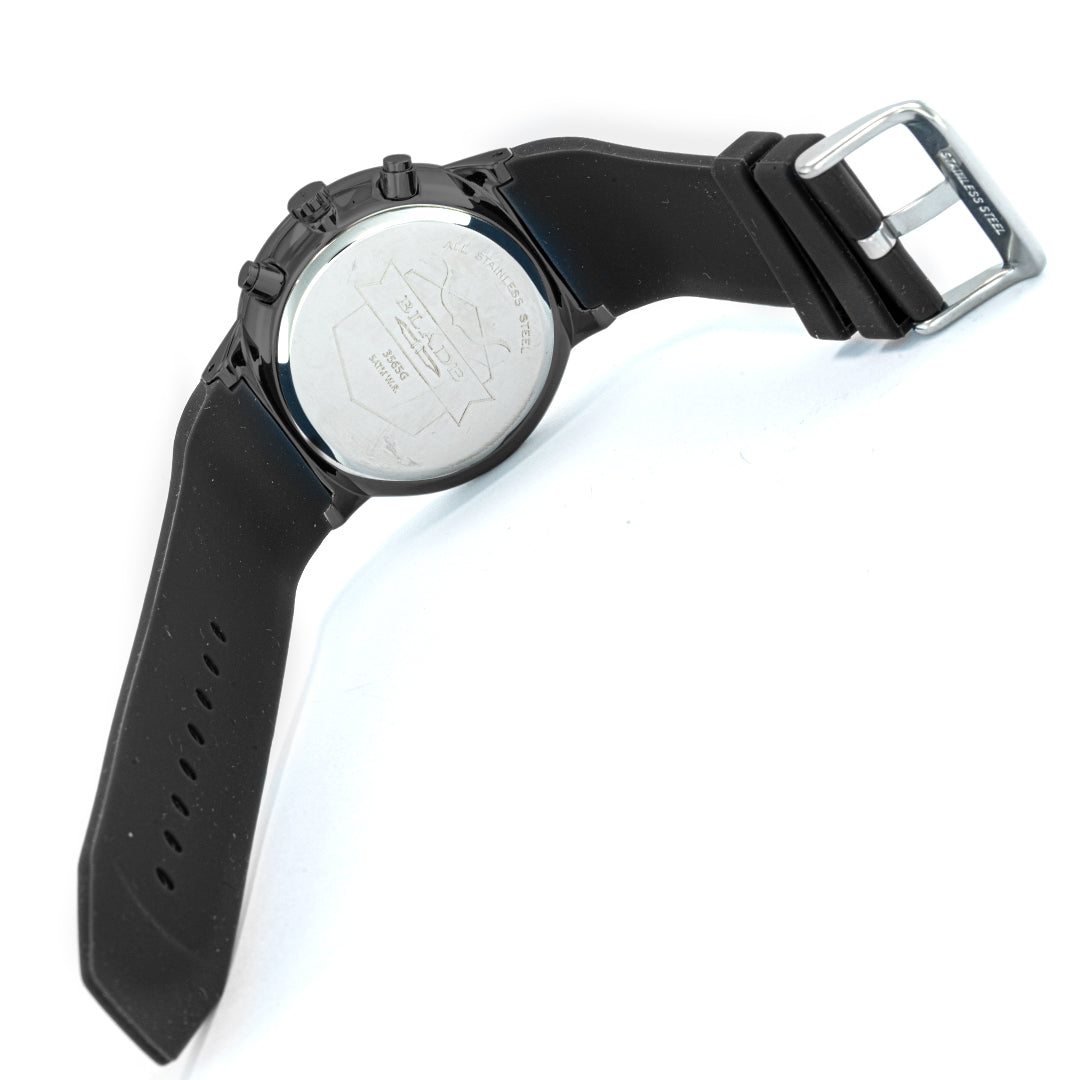 BLADE Indie Noir 3565G5NNN PVD Black Plated SS Case and Silicon Strap Men's Watch