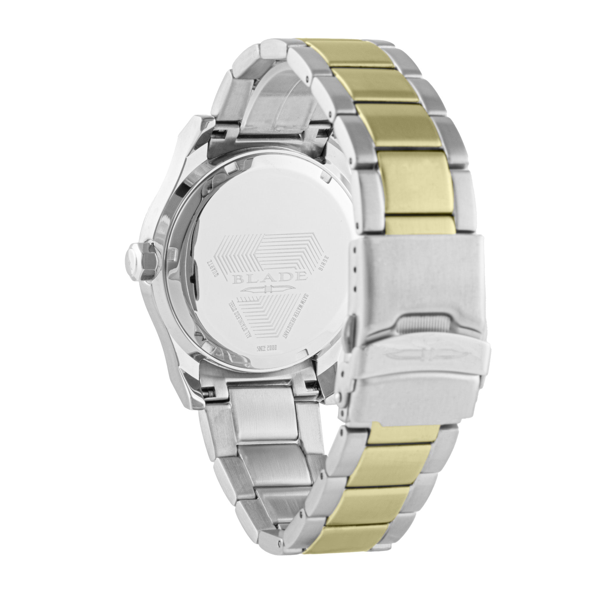 BLADE Twist Ivory 3581G2TCT SS Case & Band Calendar Men's Watch