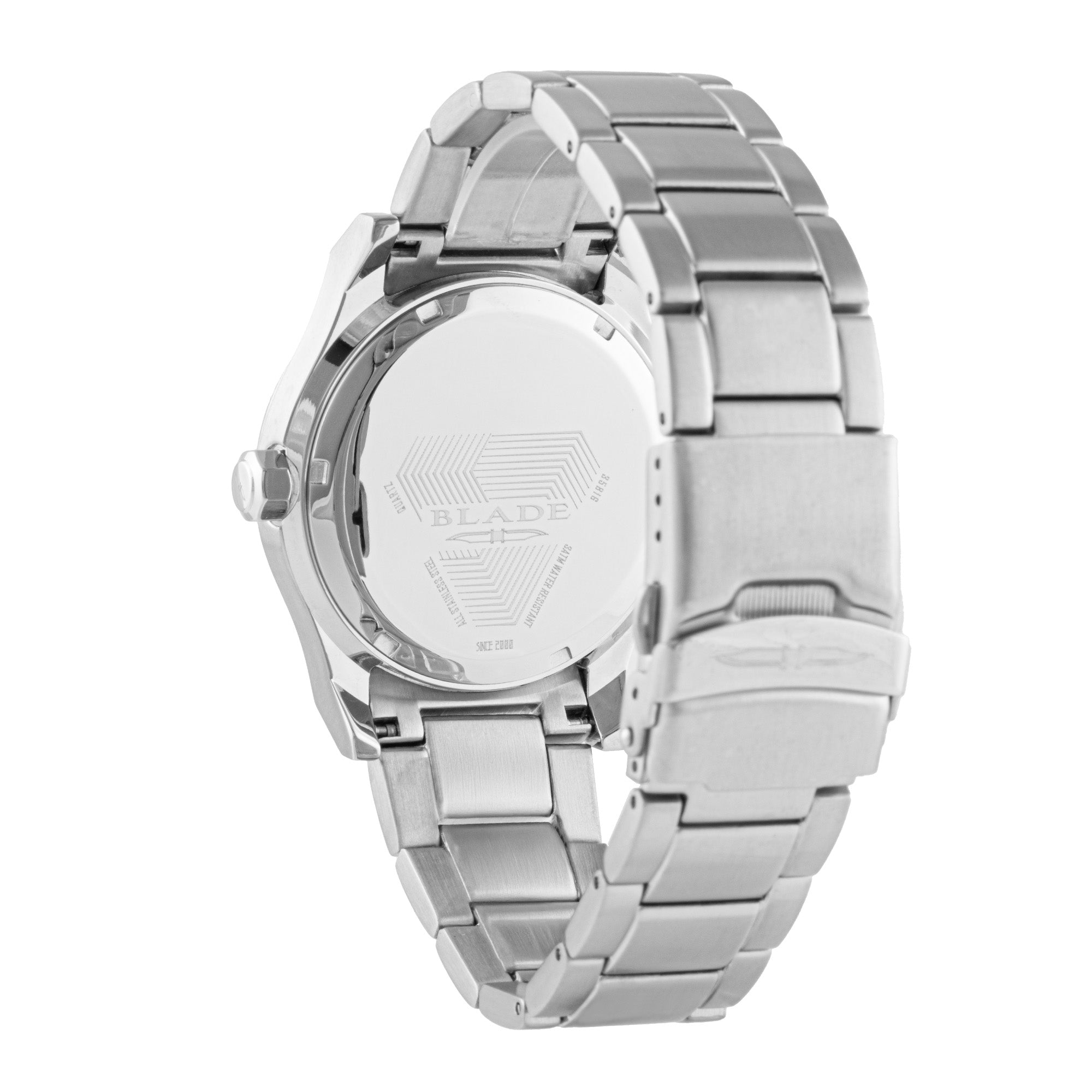 BLADE Twist Blue 3581G2ZBS SS Case & Band Date Men's Watch