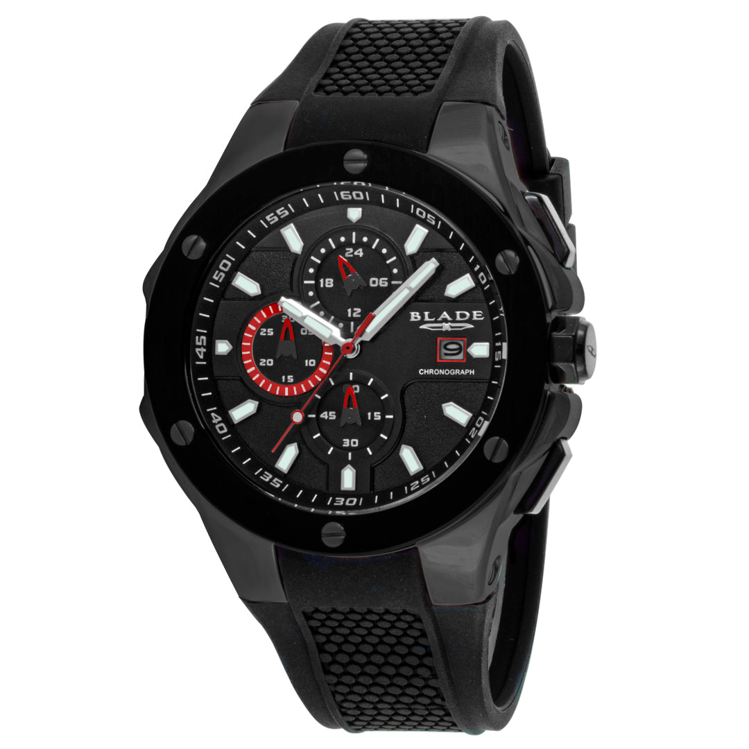 BLADE Bolt 3584G5NNN PVD Black Case Black Silicone Strap Men's Watch