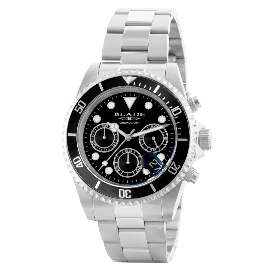 BLADE Icon Black 3598G2SNS SS Case and Band Chronograph Men's Watch