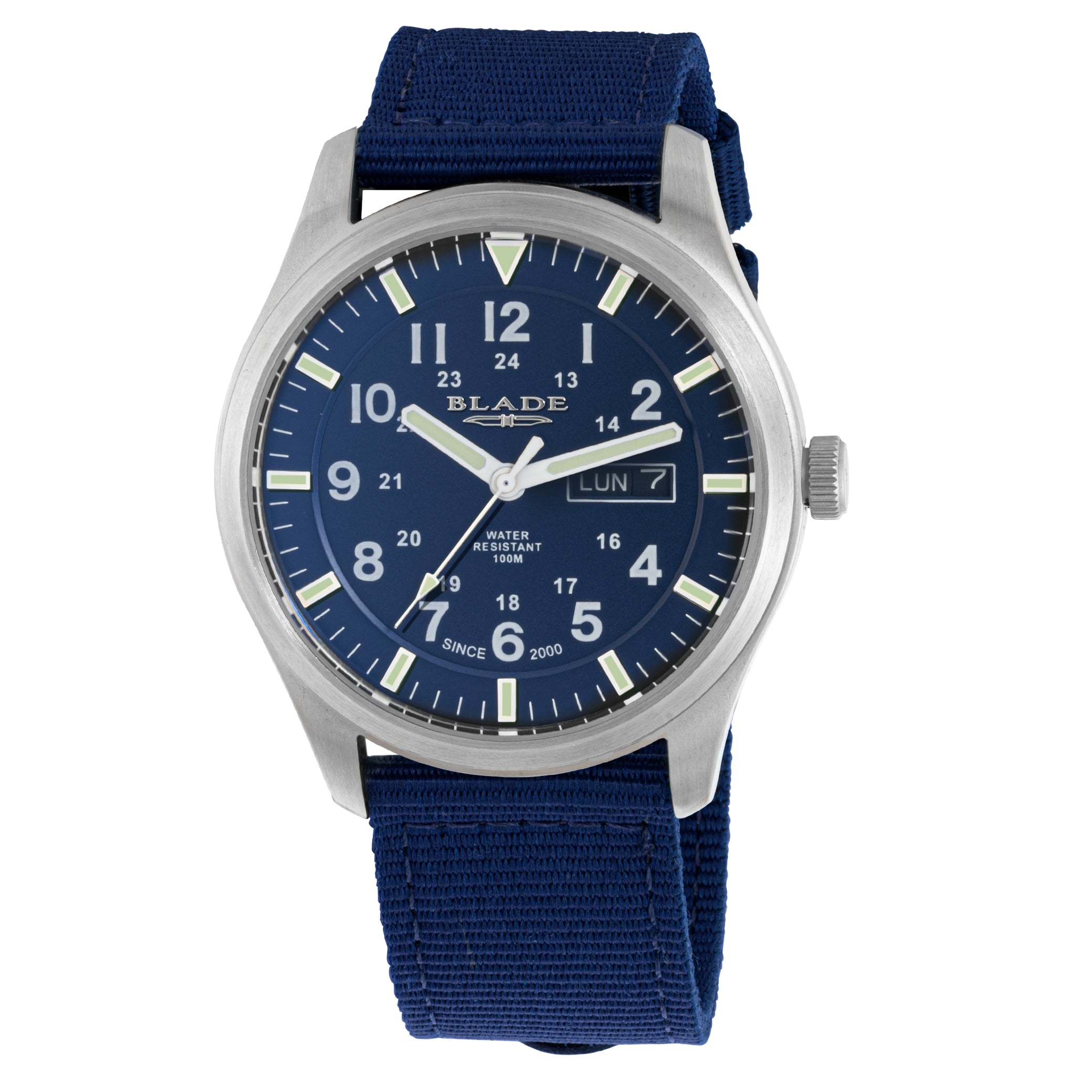 BLADE Runner Navy 3603G6SBB Nylon Band Men's Watch - Front