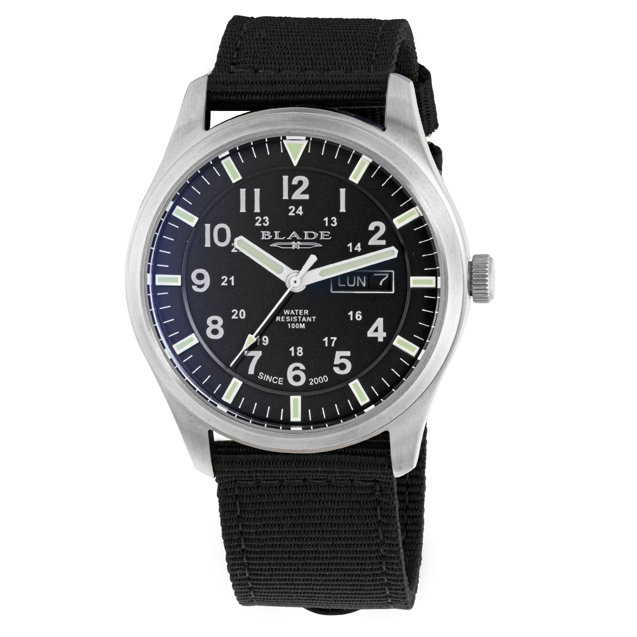 BLADE Runner Black 3603G6SNN Nylon Band Men's Watch - Front