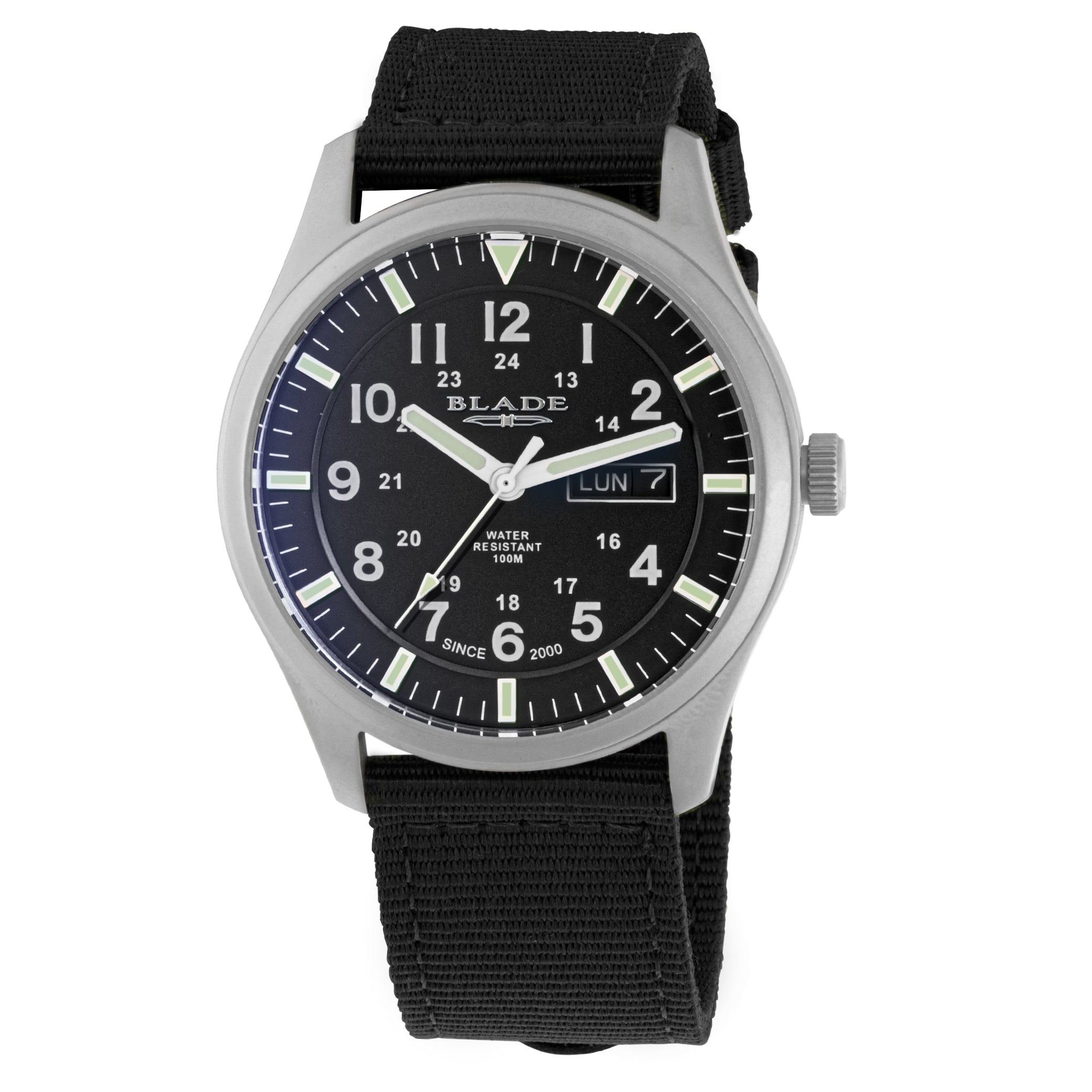 BLADE Runner Black 3603G6SNS Nylon Band Men's Watch - Front