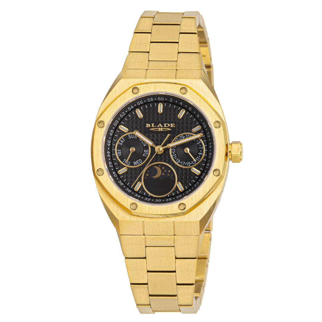 BLADE Octa SS Women's Moon-phase Marble 3626L2GNG Watch - Front