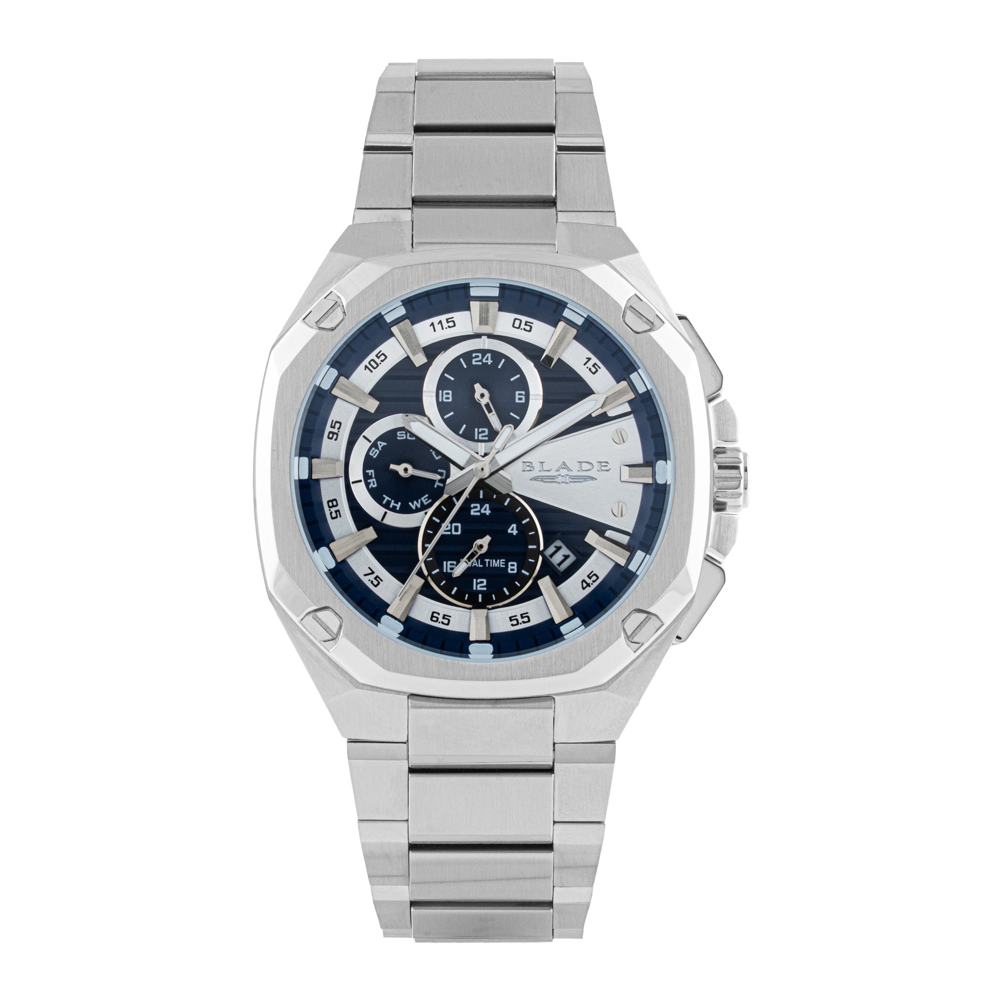 BLADE Forte SS Blue 3646G2SBS SS Case & Band Multifunction Men's Watch