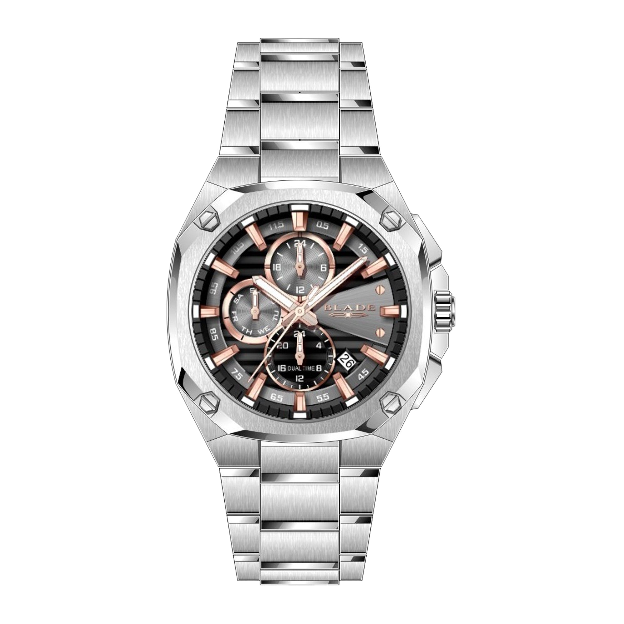 BLADE Forte SS Grey 3646G2SGS SS Case & Band Multifunction Men's Watch