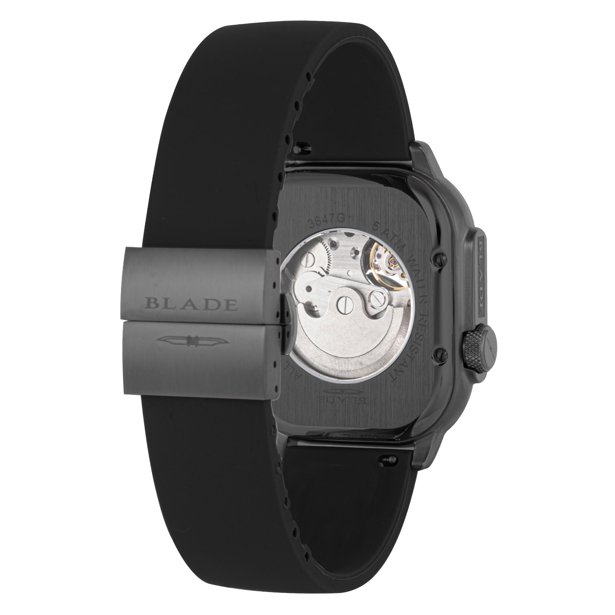 BLADE Sting Imprint 3647G5NNN SS & Silicone Strap Skeleton Men's Watch