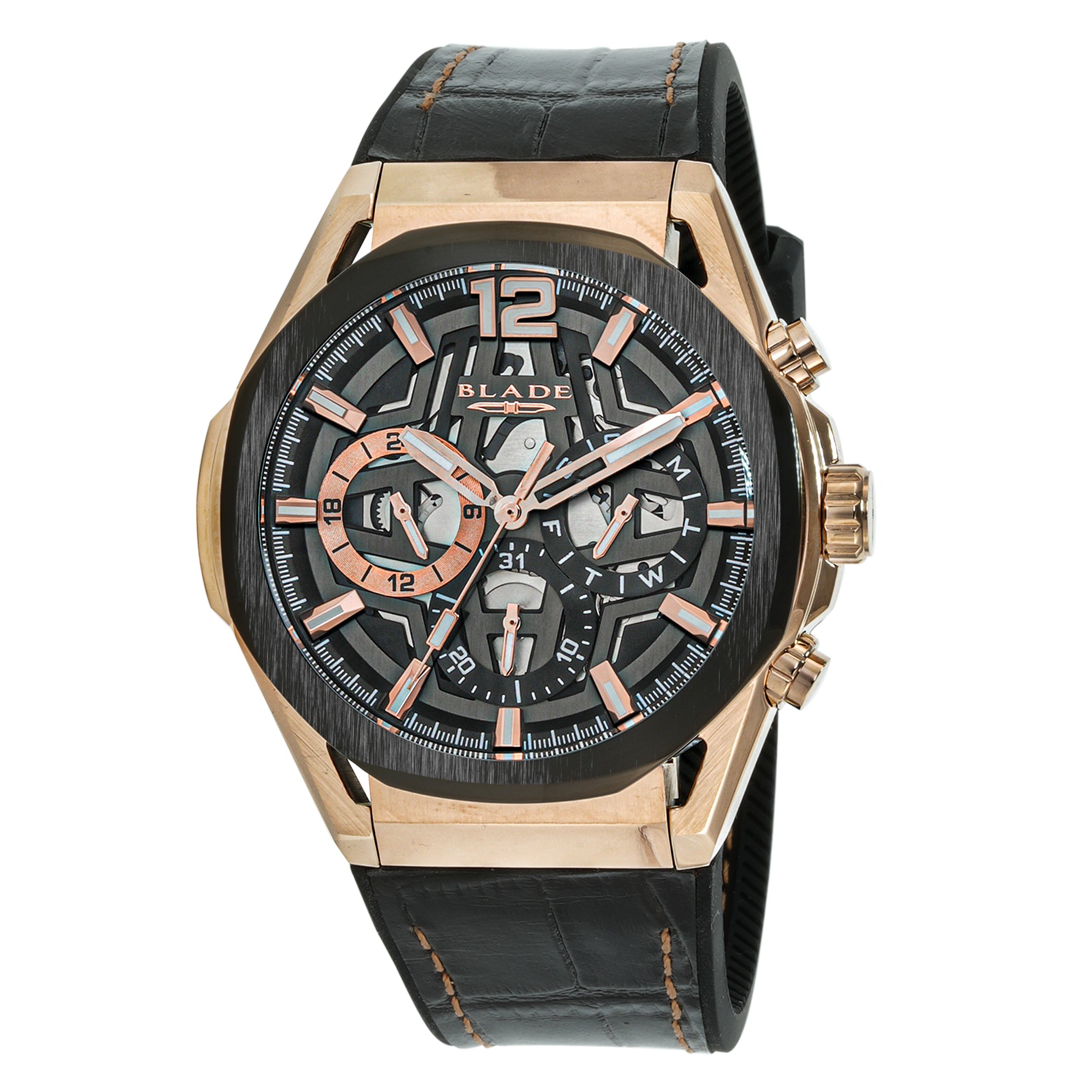 BLADE Elevate Grey 3651G9QGN Multifunction Men's Watch - Front