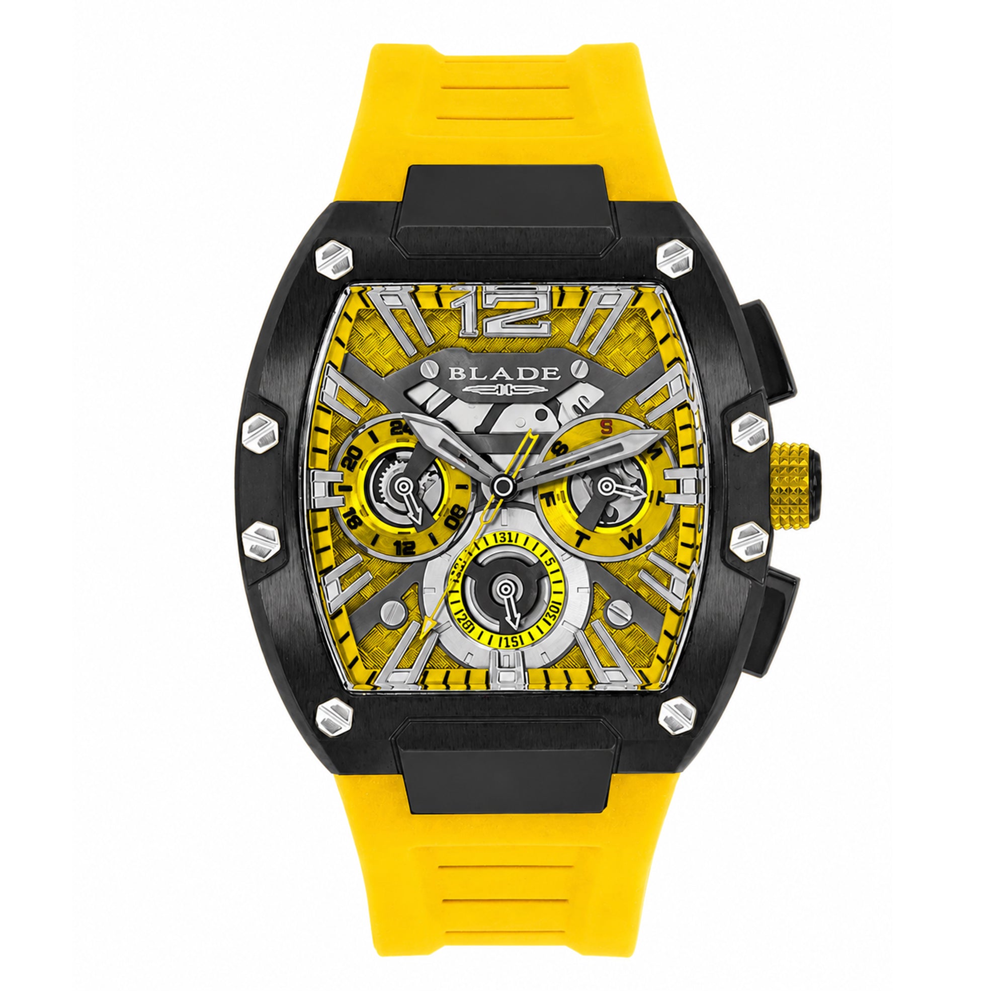 BLADE Magnifique Speed 3652G5NYY SS & Silicone Strap Multifunction Men's Watch