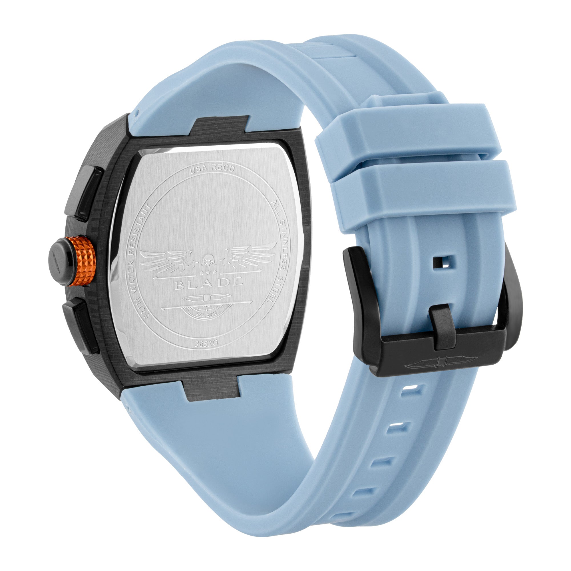 BLADE MAGNIFIQUE AQUA DARK SS CASE & SILICONE STRAP MULTIFUNCTION MEN'S WATCH