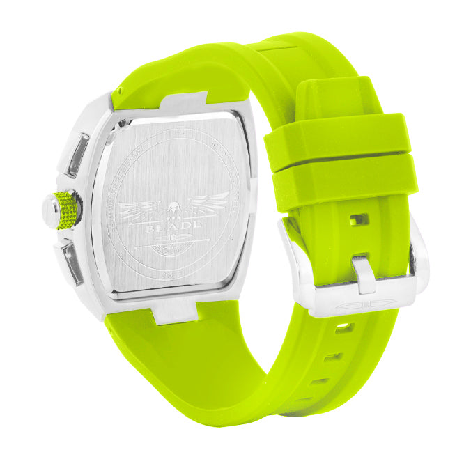 BLADE Magnifique Lime 3652G5SLL SS & Silicone Strap Multifunction Men's Watch