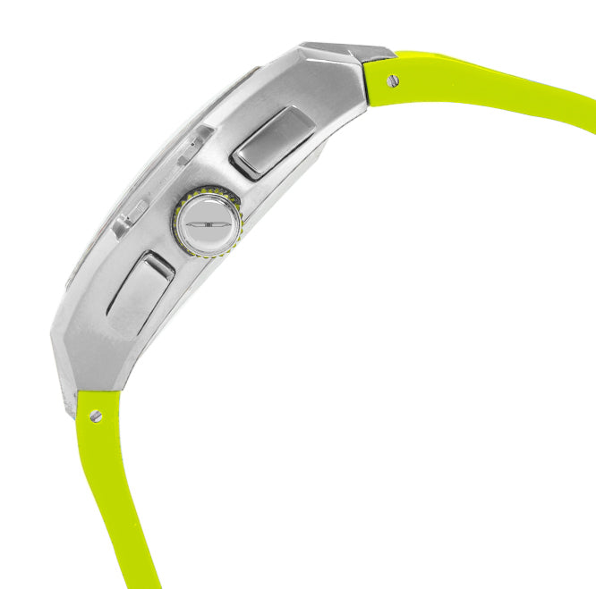 BLADE Magnifique Lime 3652G5SLL SS & Silicone Strap Multifunction Men's Watch