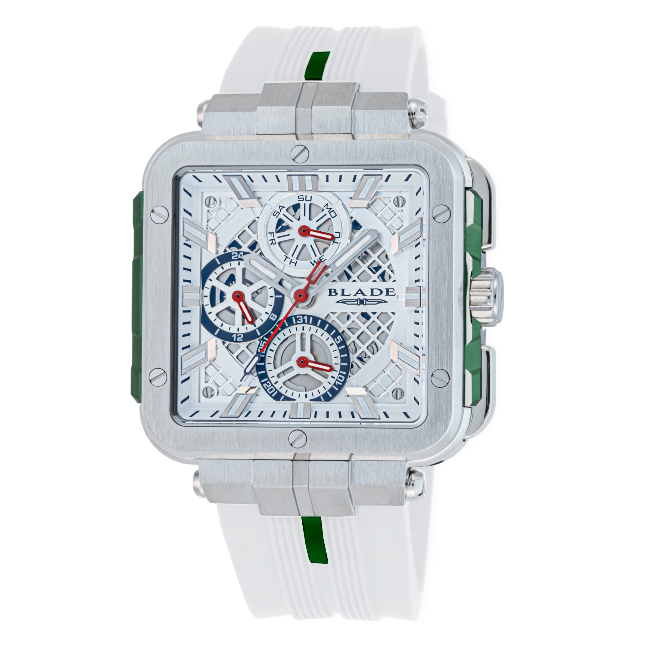 BLADE Fierce Ice 3654G5SSW SS & Silicone Strap Multifunction Men's Watch