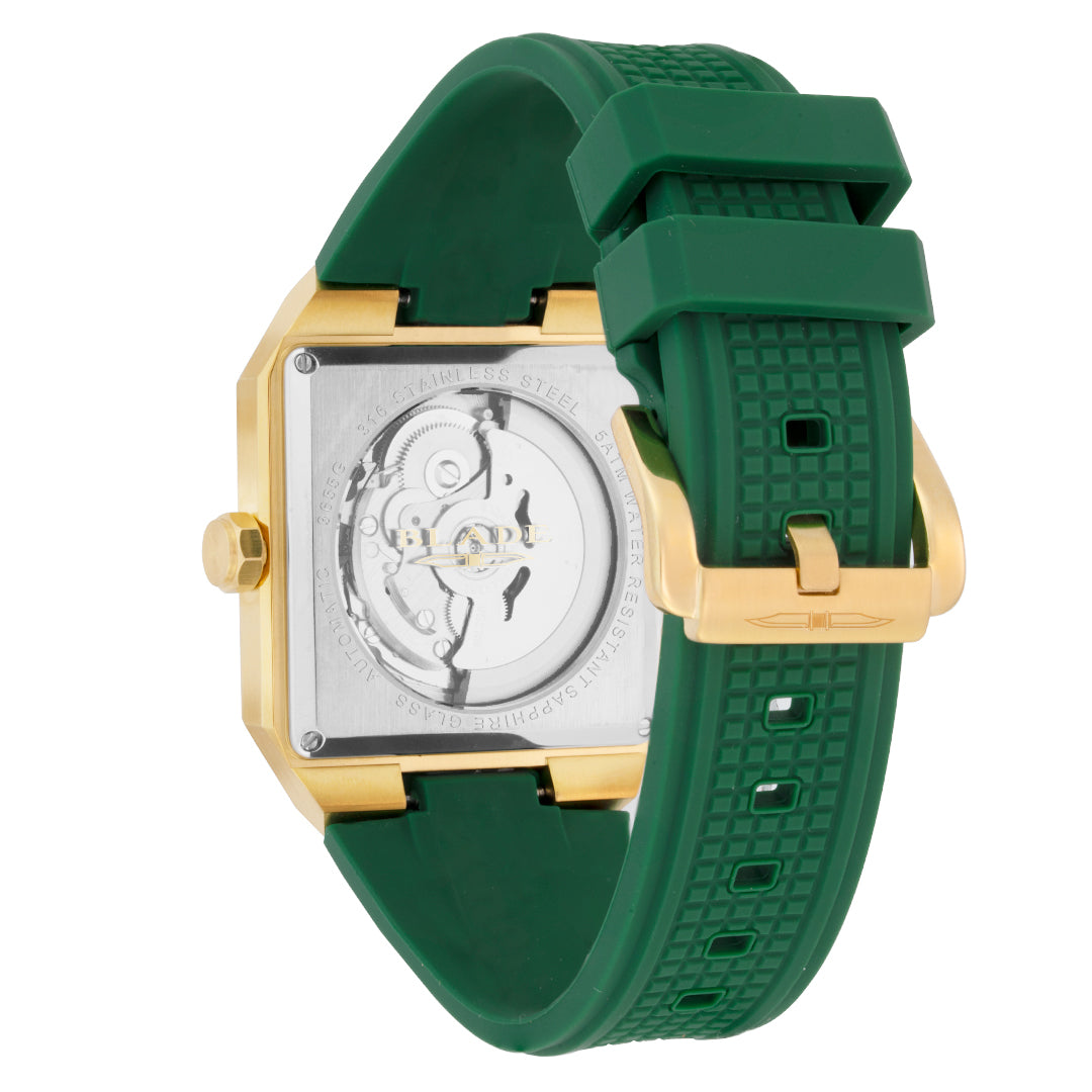 BLADE Magnus Automatic 24 Power 3655G5GEE SS & Silicone Strap Calendar Men's Watch