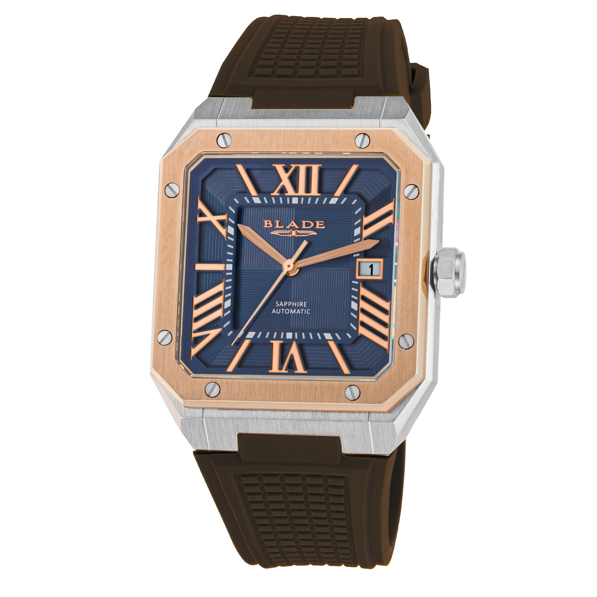 BLADE Magnus Automatic 24 Bichrome-II 3655G5UBO SS & Silicone Strap Calendar Men's Watch