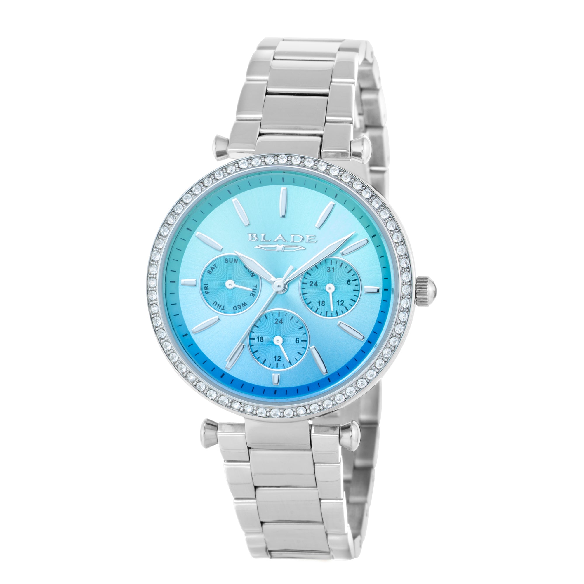 BLADE Glow Marine 3659L2SBS SS Case & Band Multifunction Women's Watch