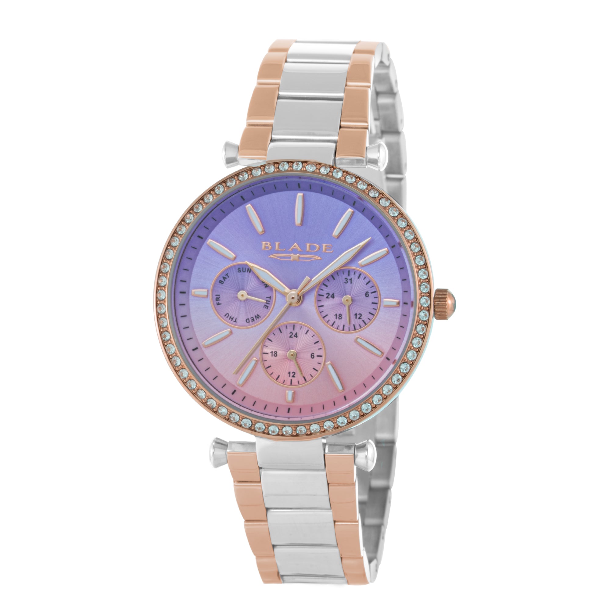 BLADE Glow Lavender 3659L2UVU SS Case & Band Multifunction Women's Watch
