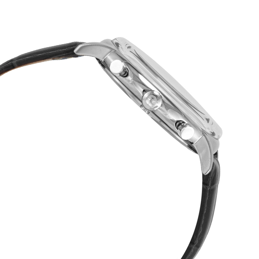 BLADE Alpha Mono 3663G1SMN SS & Leather Strap Multifunction Men's Watch