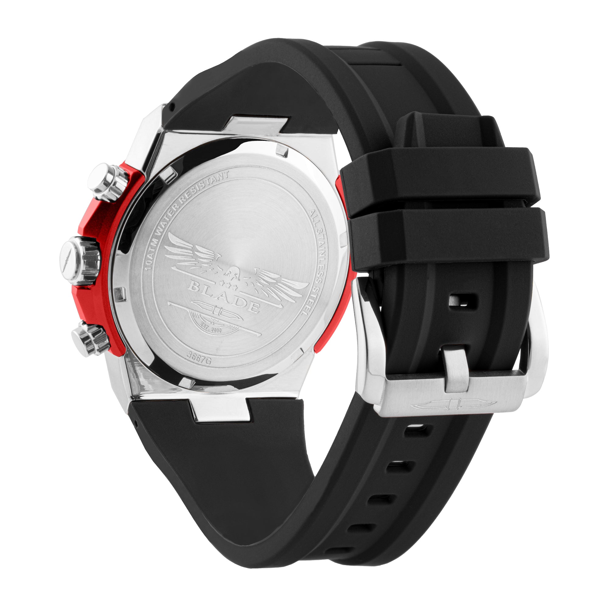 BLADE Swift Mono 3667G5MNN SS & Silicone Strap Multifunction Men's Watch