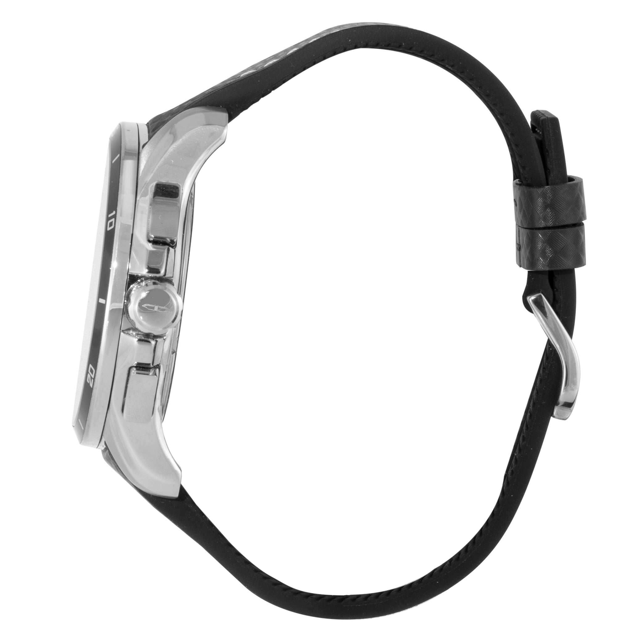 BLADE Vision Carbon Mono 3670G9MNN SS & Leather Multifunction Men's Watch