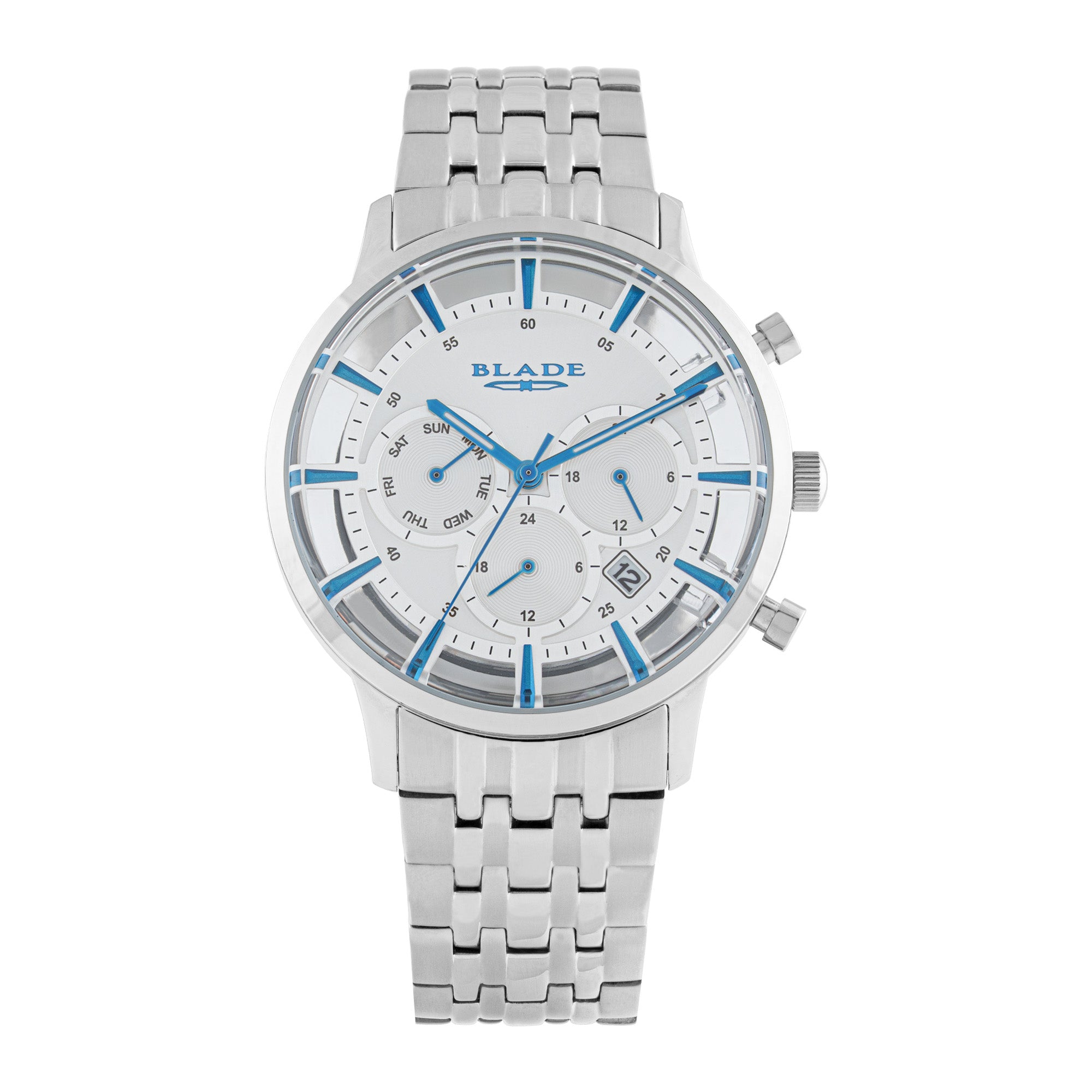 BLADE Distinct White 3612G2SWS SS Case & Band Multifunction Men's Watch