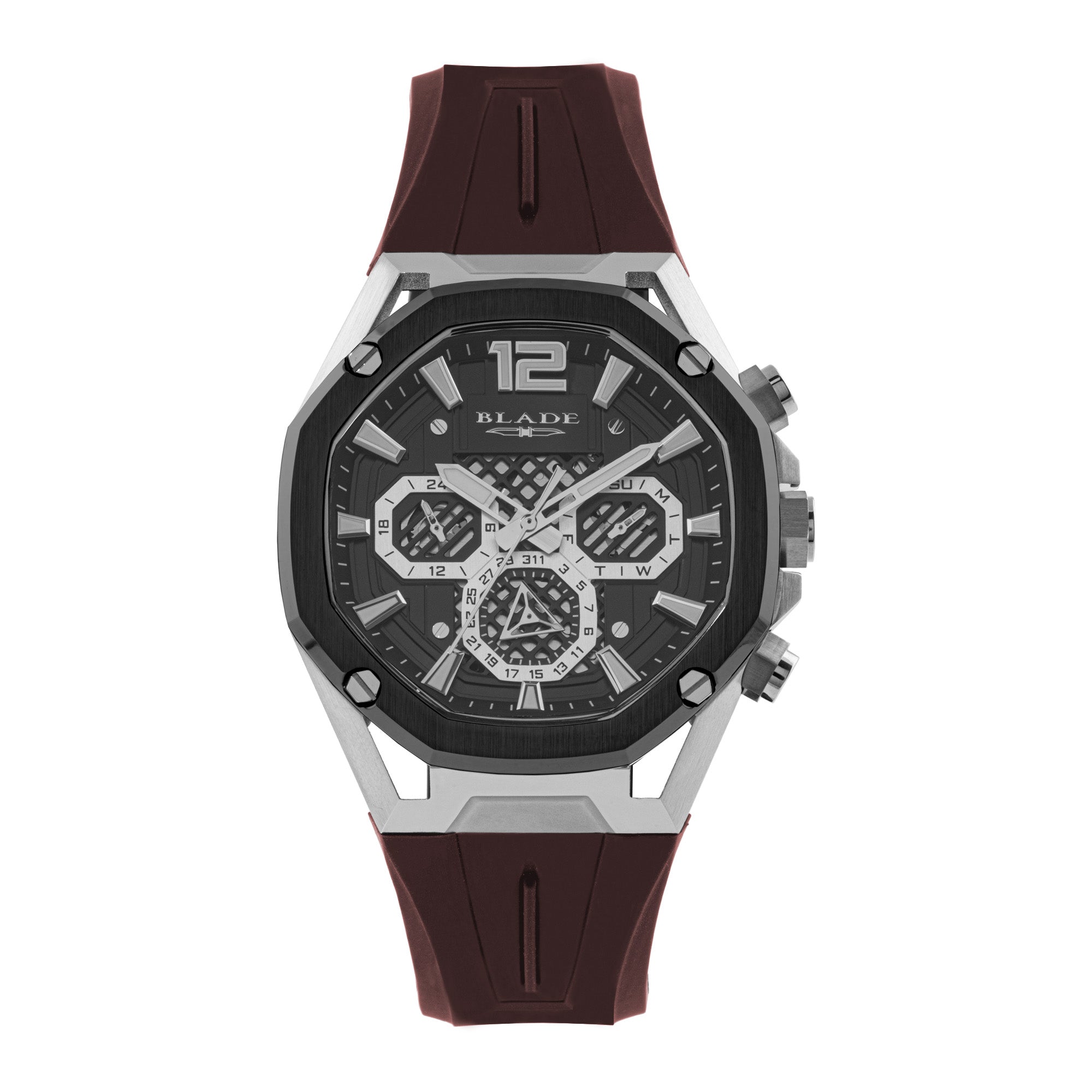 BLADE Ascend Mono 3674G5MNO SS & Silicone Strap Multifunction Men's Watch