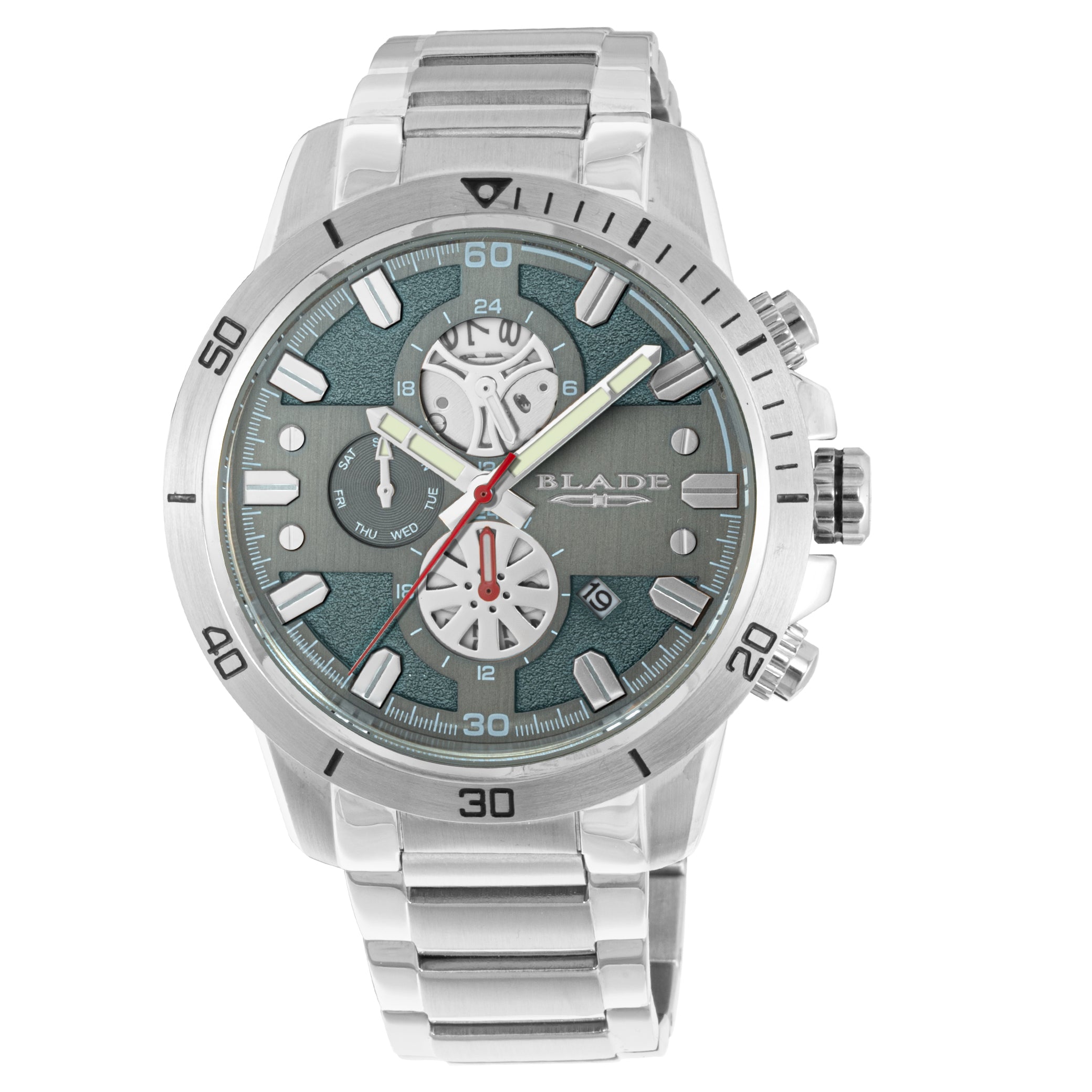 BLADE Virtuoso Blue 3677G2SBS SS Case & Band Multifunction Men's Watch