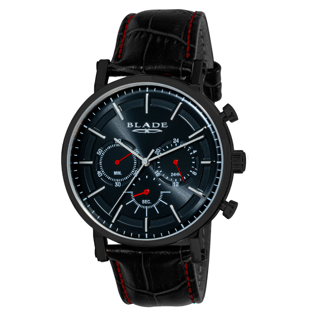 BLADE Horizon Imprint 3678G1NNN SS Case & Leather Strap Chronograph Men's Watch