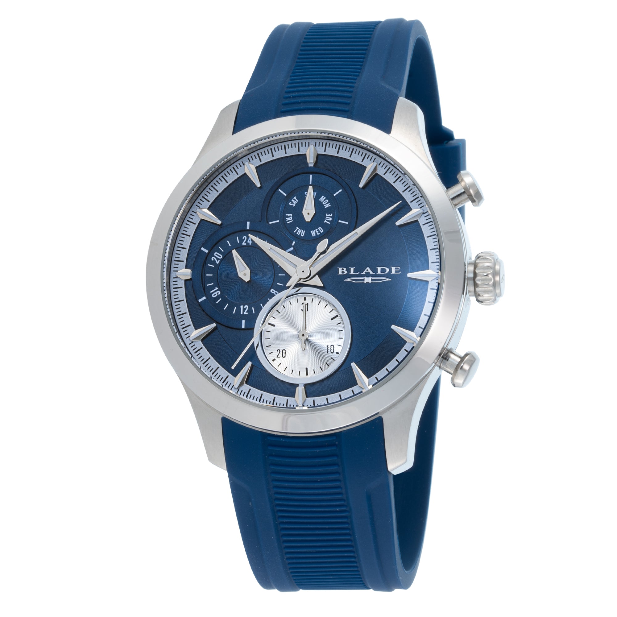 BLADE Gallant Navy 3680G5SBB SS & Silicone Strap Multifunction Men's Watch