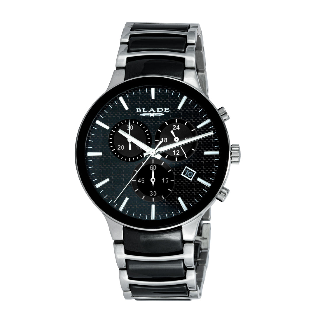 BLADE Prestige Carbon 3681G4SMN  SS Case and Band Multifunction Men's Watch