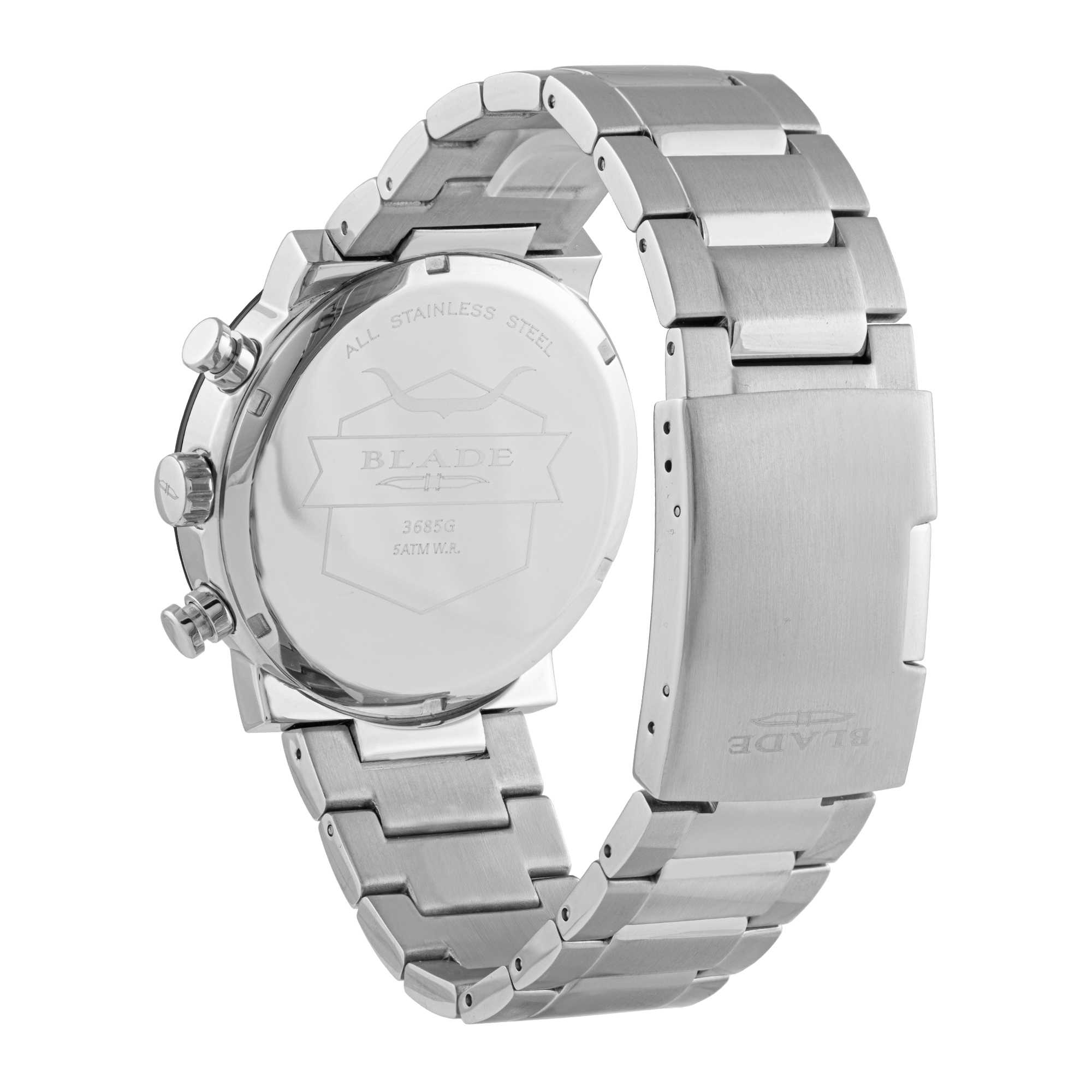 BLADE Aztec Black 3685G2SNS SS Case & Band Multifunction Men's Watch