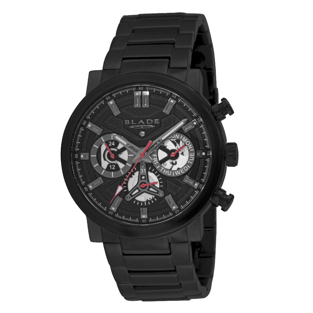 BLADE Aztec Imprint 3685G2NNN SS Case & Band Multifunction Men's Watch
