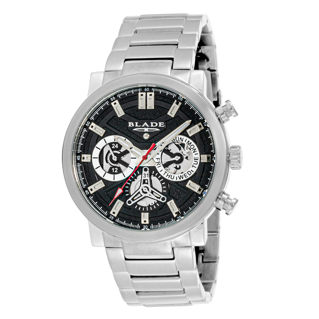 BLADE Aztec Black 3685G2SNS SS Case & Band Multifunction Men's Watch