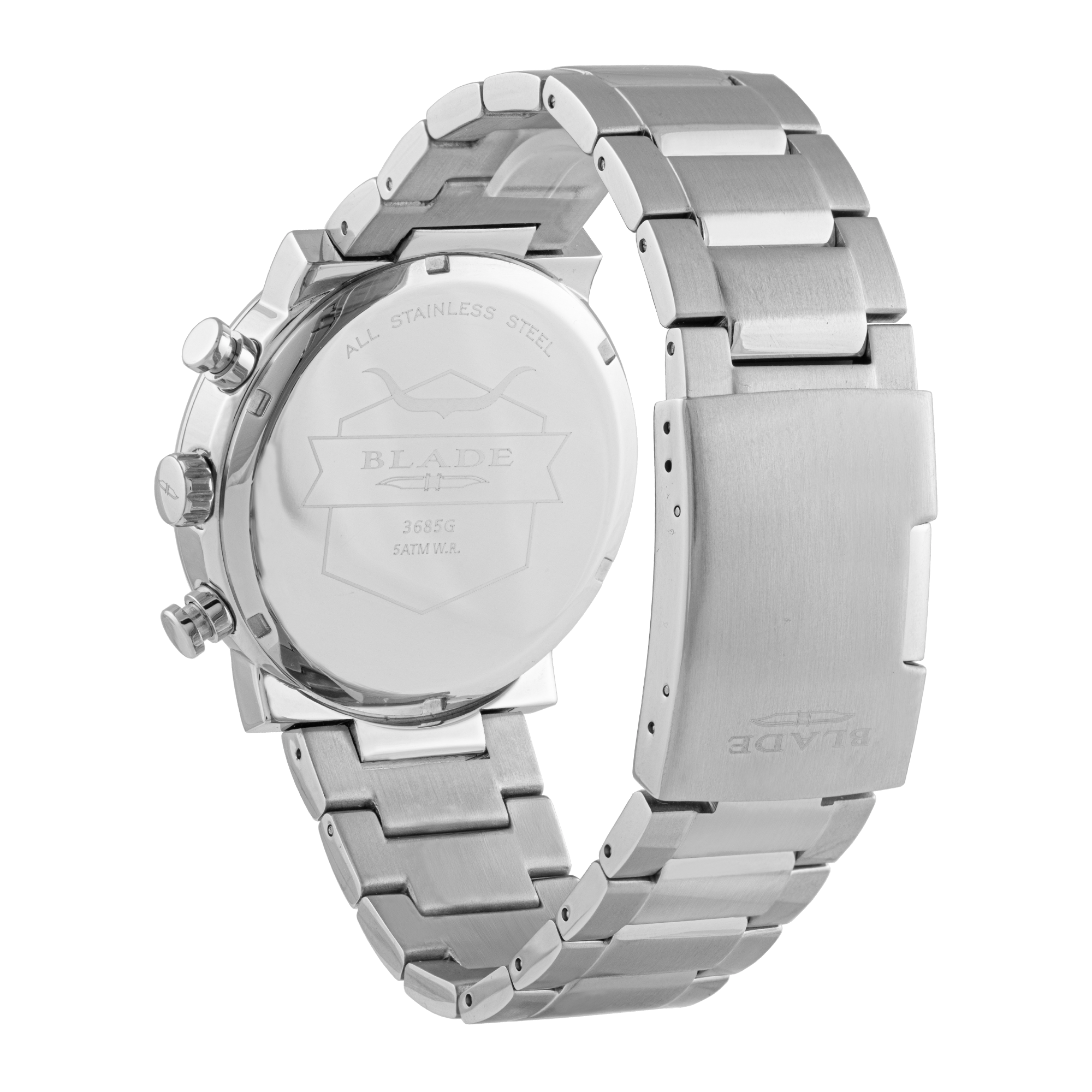 BLADE Aztec Black 3685G2SNS SS Case & Band Multifunction Men's Watch