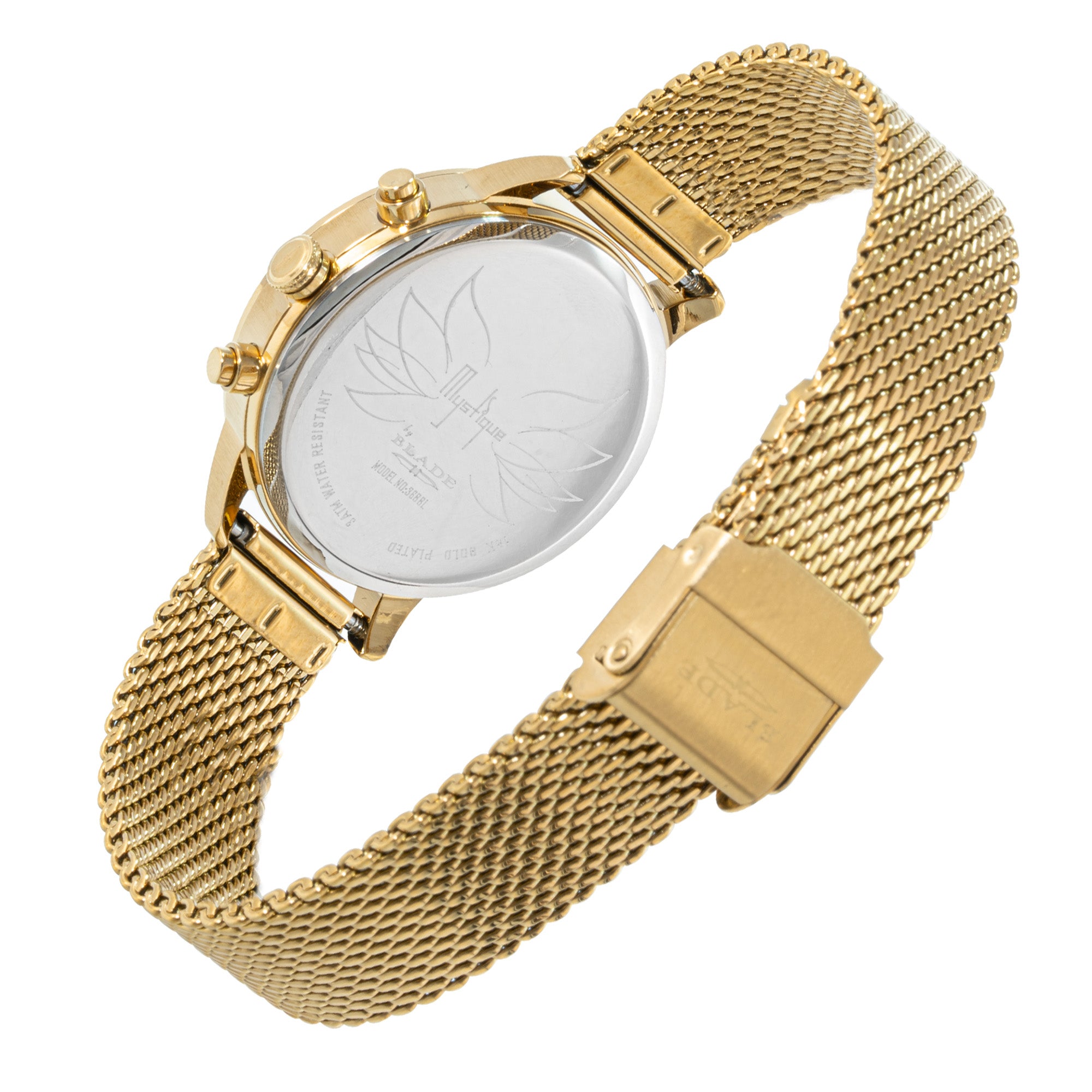 BLADE Venus Power 3688L2GEG SS Case & Mesh Strap Multifunction Women's Watch