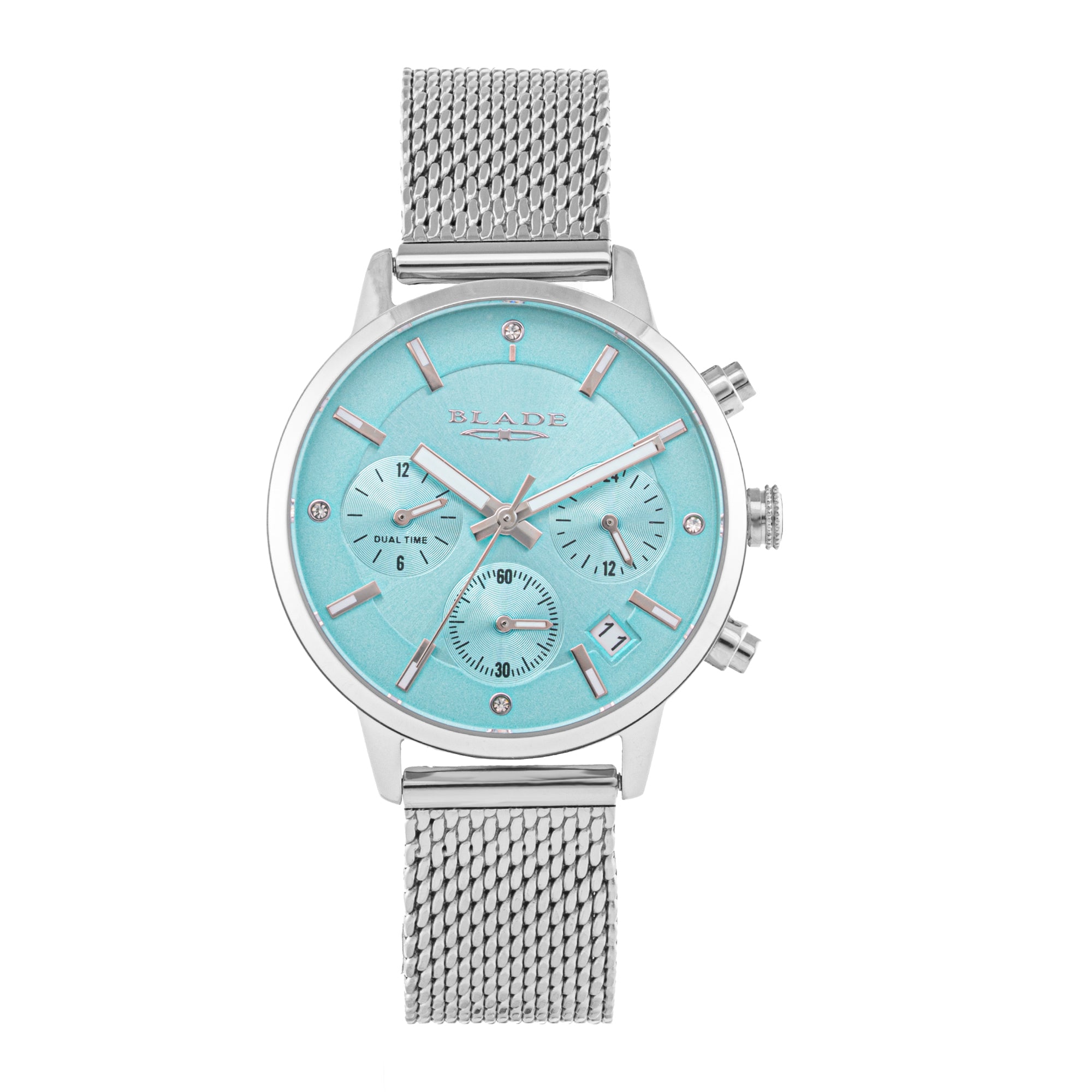 BLADE Venus Aqua 3688L2SIS SS Case & Mesh Strap Multifunction Women's Watch