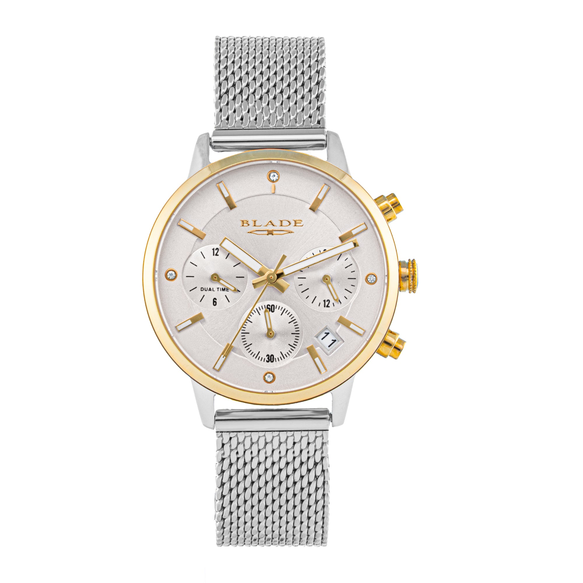 BLADE Venus Ivory 3688L2TST SS Case & Mesh Strap Multifunction Women's Watch