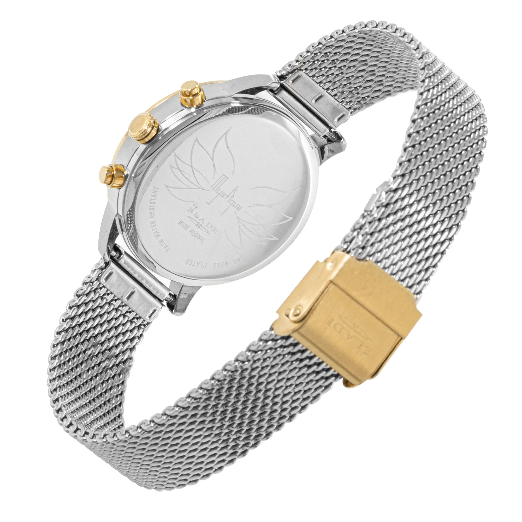 BLADE Venus Ivory 3688L2TST SS Case & Mesh Strap Multifunction Women's Watch