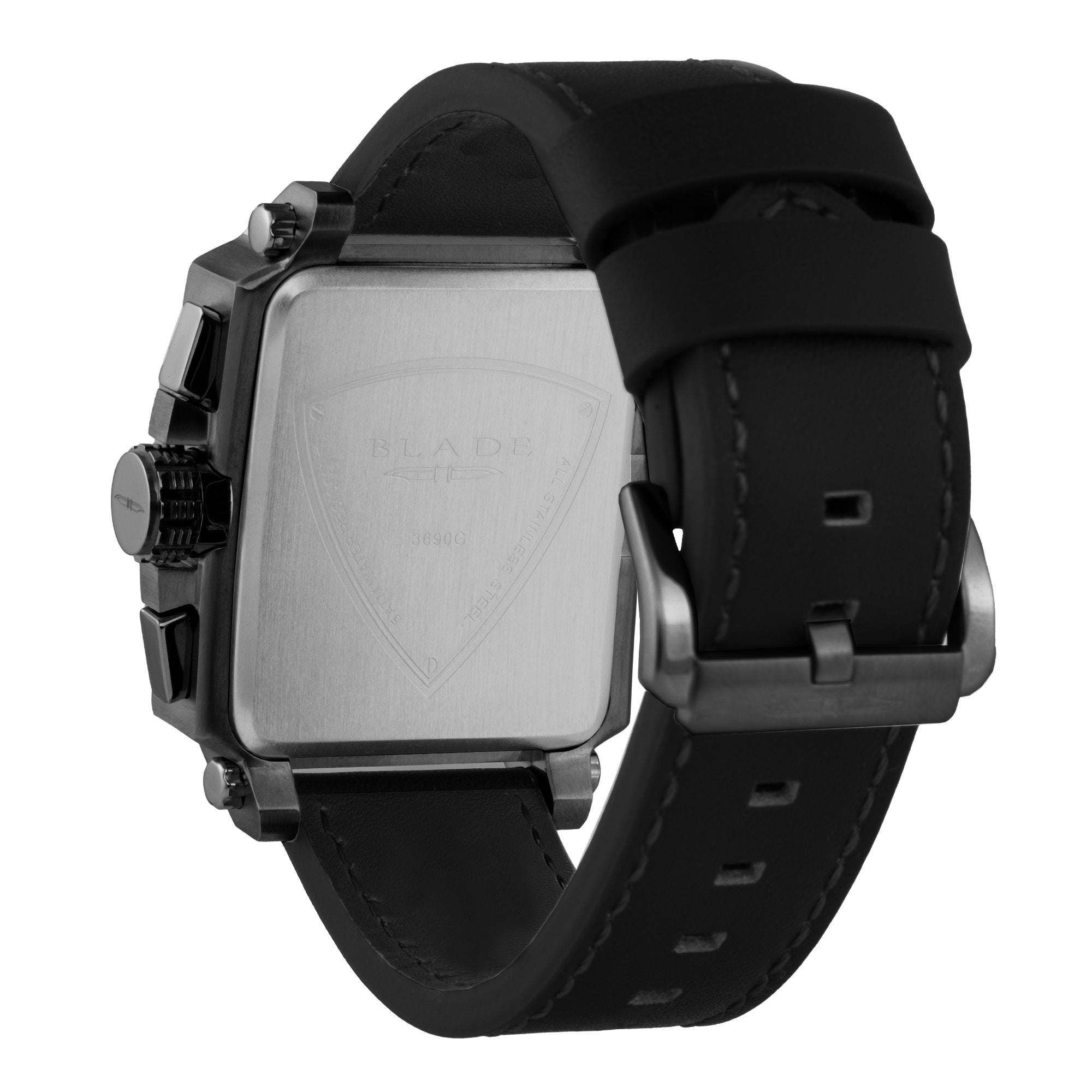 BLADE Vertex Imprint 3690G1NNN SS Case & Leather Strap Multifunction Men's Watch