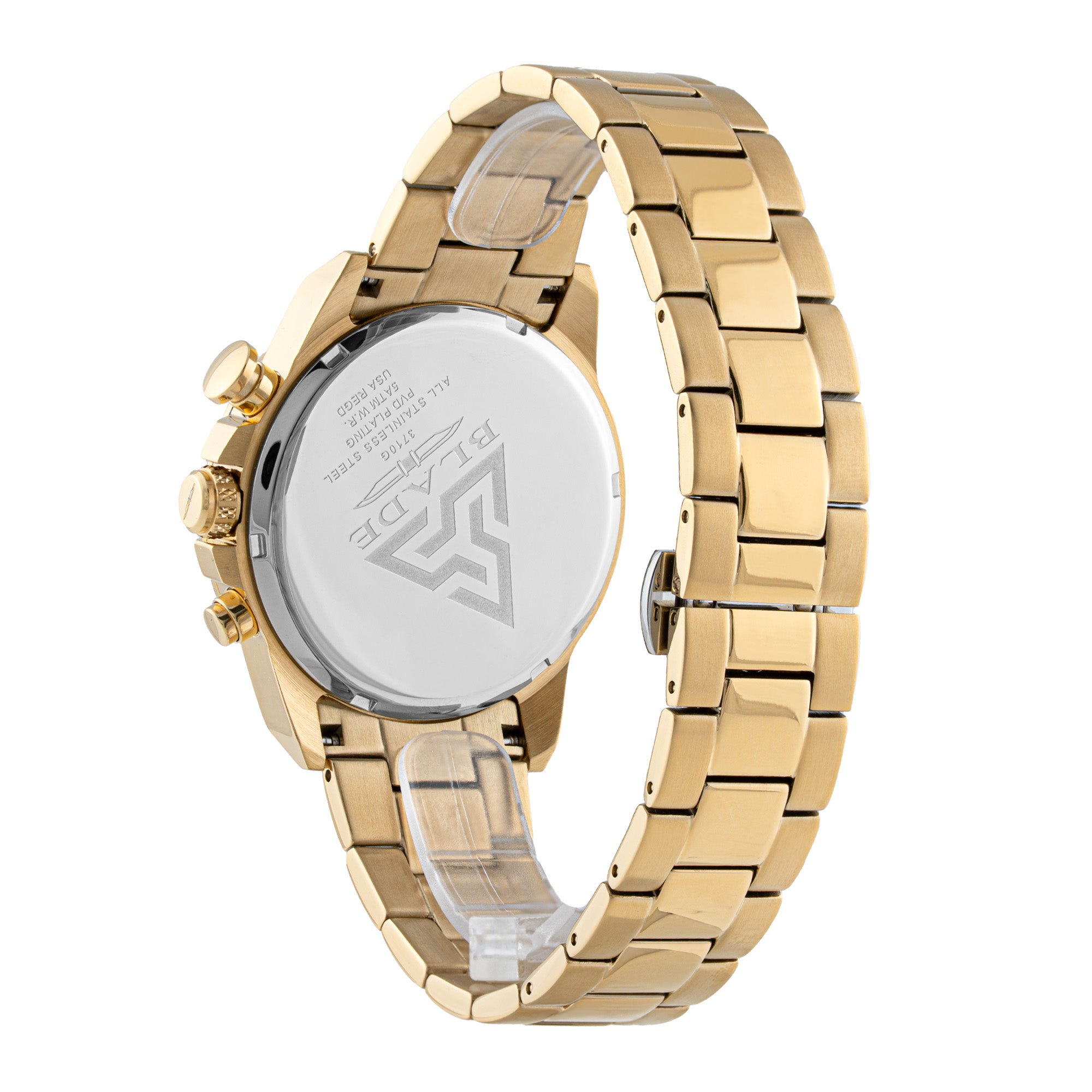 BLADE OUTLIER BLONDE 3710G2GCG SS CASE & BAND MULTIFUNCTION WITH PUSHERS MEN'S WATCH