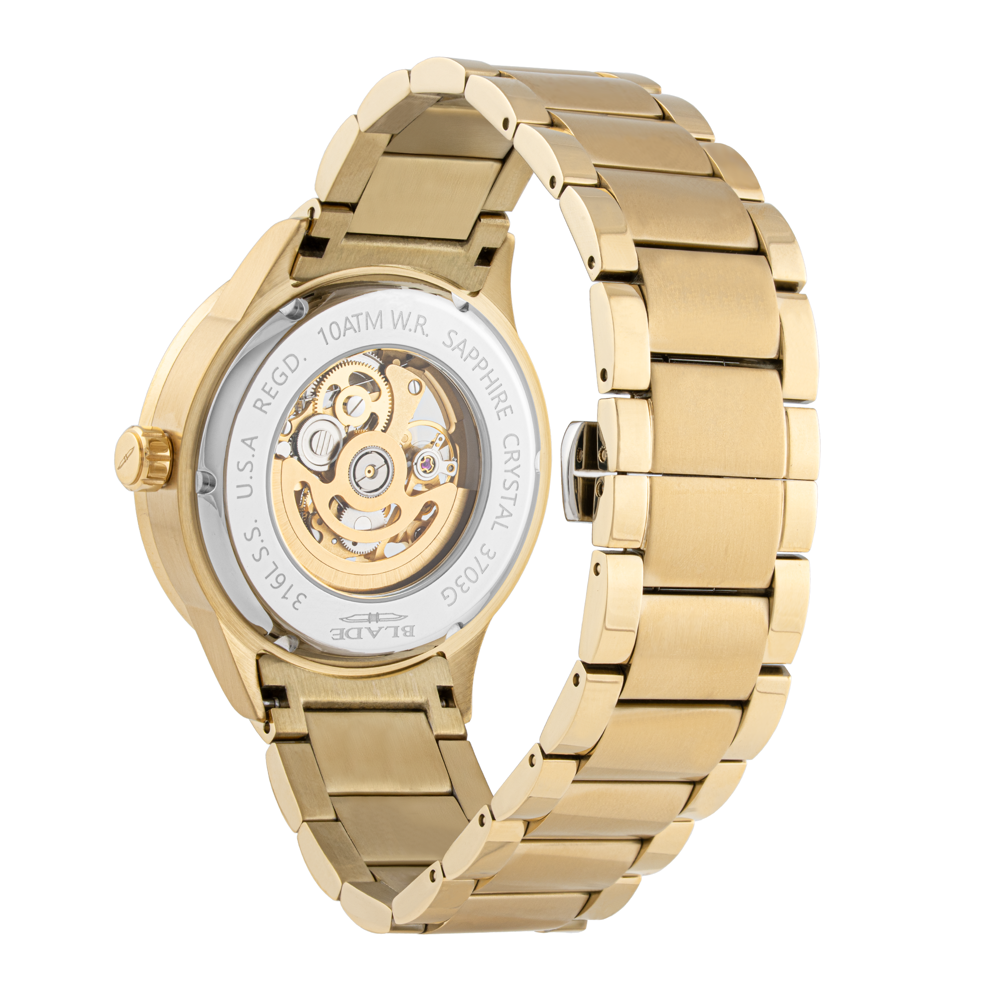 BLADE Sempre SS Blonde 3703G2GCG SS Case & Band Skeleton Men's Watch