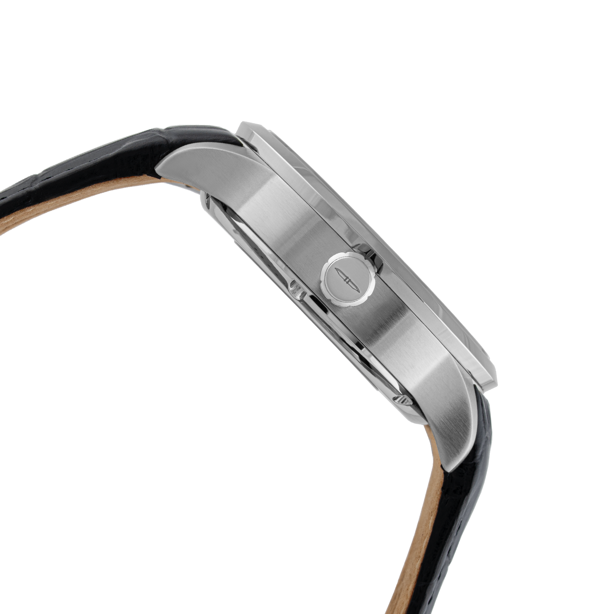 BLADE Sempre White 3704G1SSN SS & Leather Strap Automatic Men's Watch