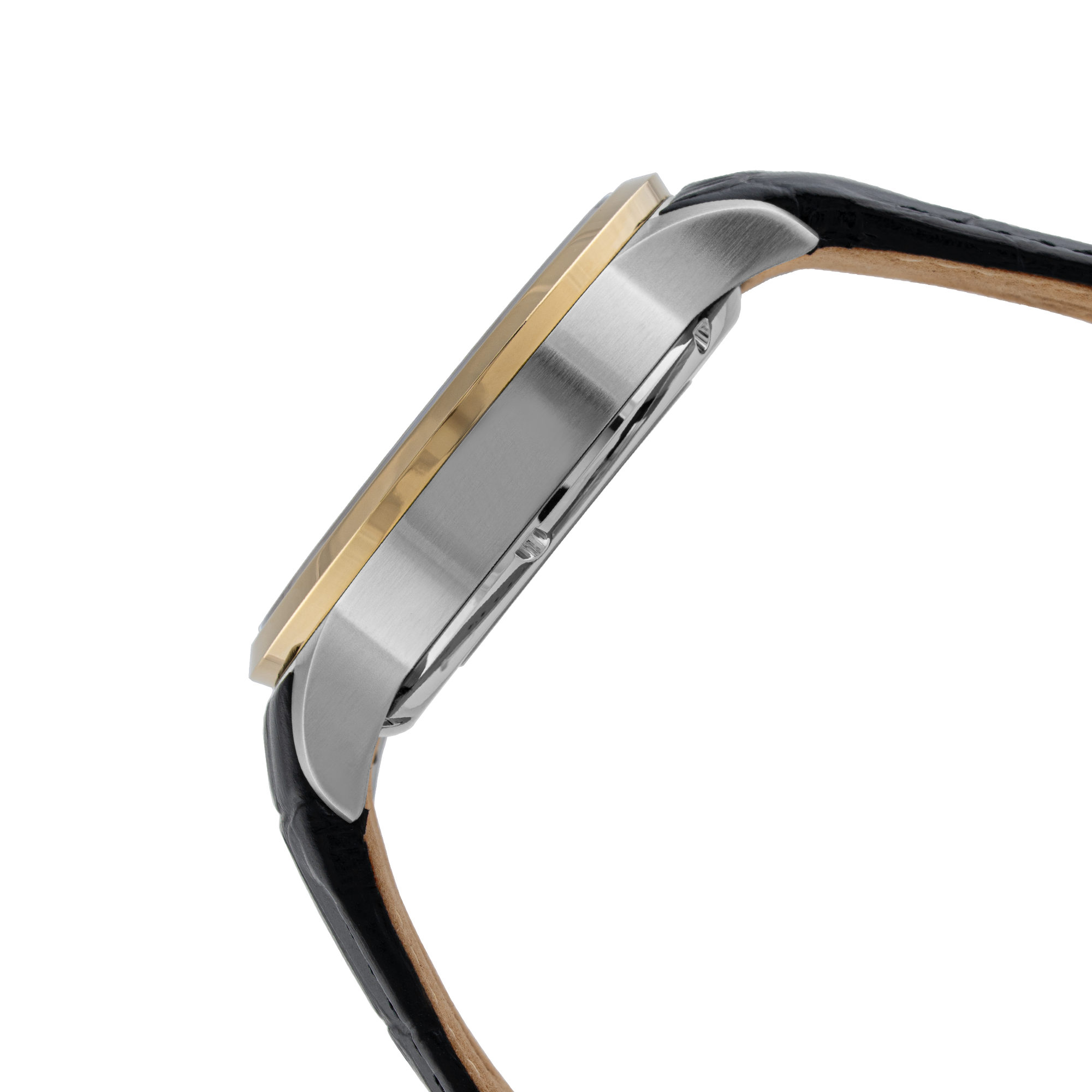 BLADE Sempre Ivory 3704G1TSN SS Case & Leather Strap Skeleton Men's Watch