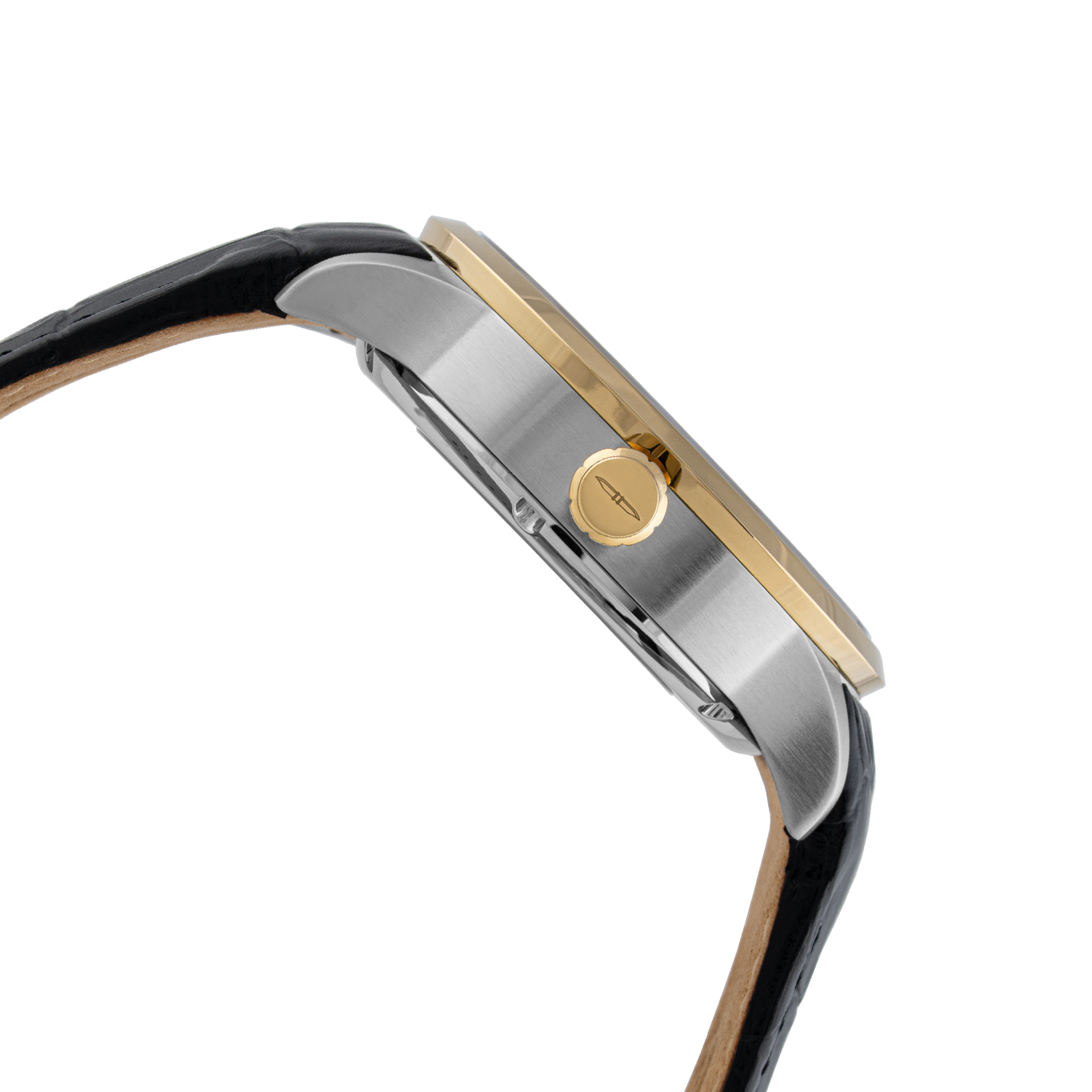 BLADE Sempre Ivory 3704G1TSN SS Case & Leather Strap Skeleton Men's Watch